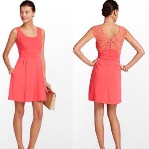 Lilly Pulitzer Monique Coral Sleeveless Lace Dress Size Small